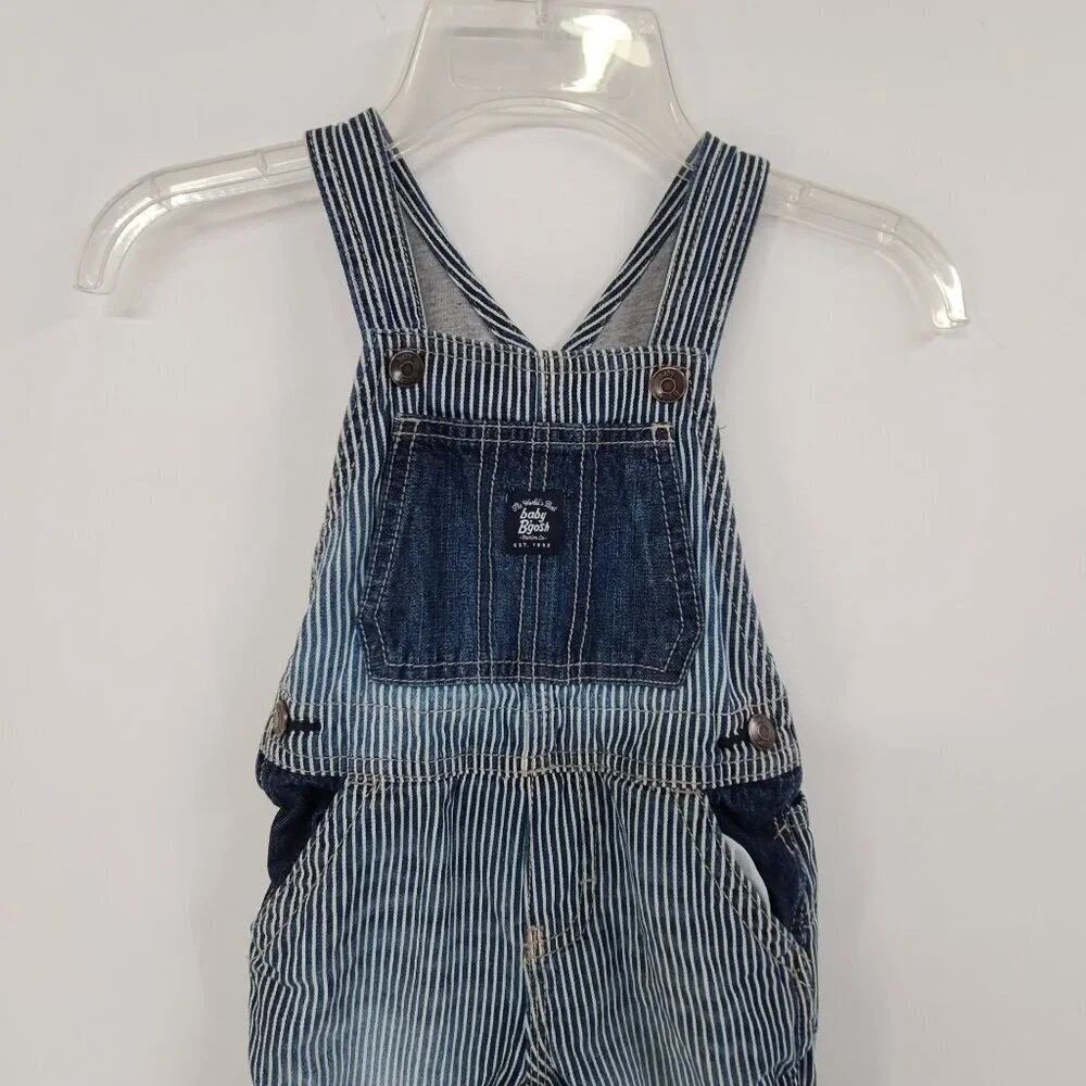 Osh Kosh B'Gosh Kids Train Conductor Overalls Blue Size 18 Months